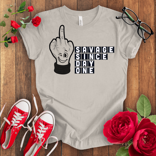 Savage since day one premium tee - STYLISHOUR