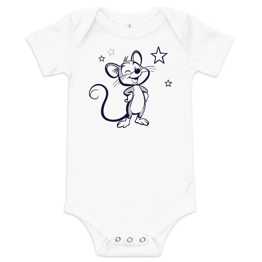Cute Baby Onesie – Mickey Mouse Graphic Print - STYLISHOUR