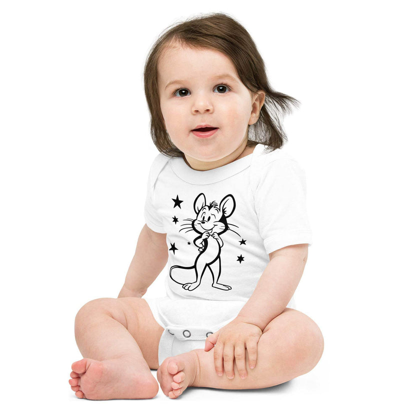 Baby Mickey Mouse Short Sleeve Onesie - STYLISHOUR