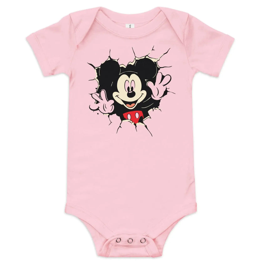 Adorable Mickey Mouse Baby Short Sleeve Onesie - STYLISHOUR