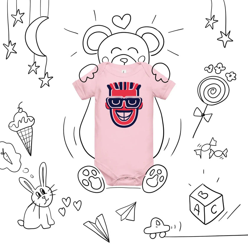 Cute Moai Print Baby Bodysuit – Short Sleeve - STYLISHOUR