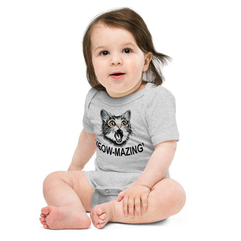 Cute Cat Meow-mazing baby one-piece outfit - STYLISHOUR