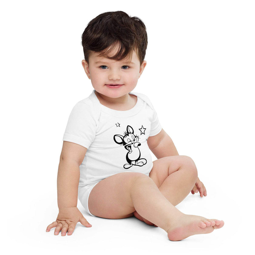 Cute Baby Onesie – Mickey Mouse Graphic Print - STYLISHOUR
