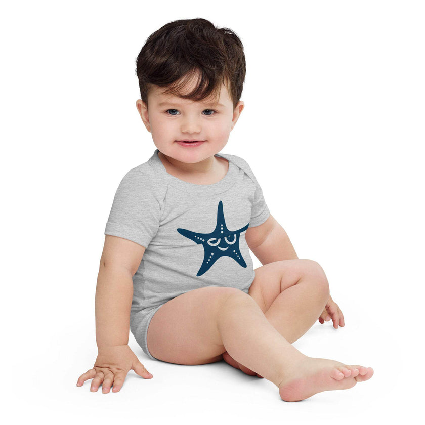 Happy Starfish Baby Bodysuit – Soft Short Sleeve - STYLISHOUR