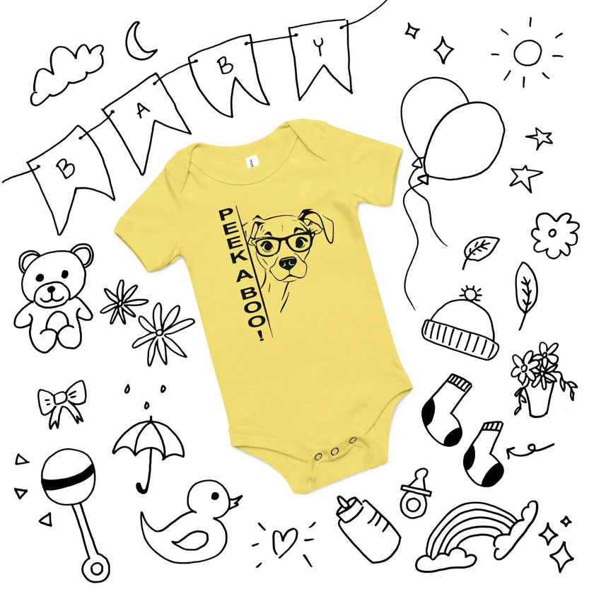 Peek-A-Boo dog baby short sleeve outfit - STYLISHOUR
