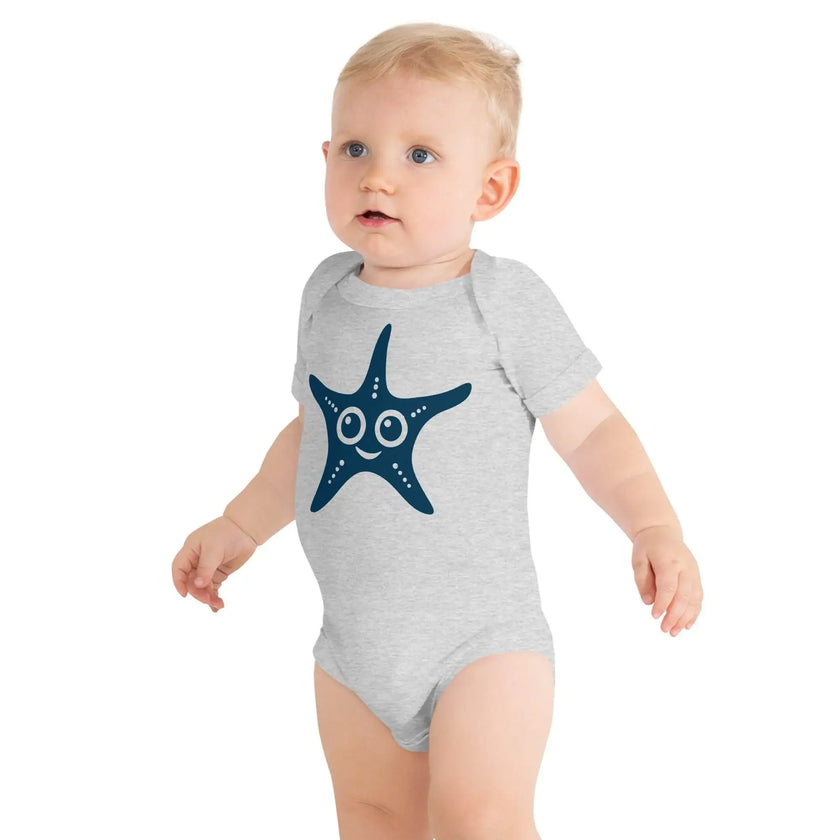 Happy Starfish Baby Bodysuit – Soft Short Sleeve - STYLISHOUR