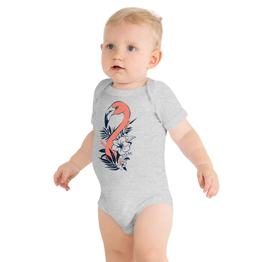 Cute Flamingo Baby Bodysuit – Short Sleeve - STYLISHOUR