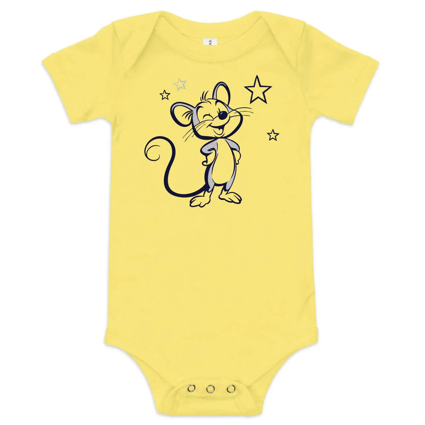 Cute Baby Onesie – Mickey Mouse Graphic Print - STYLISHOUR