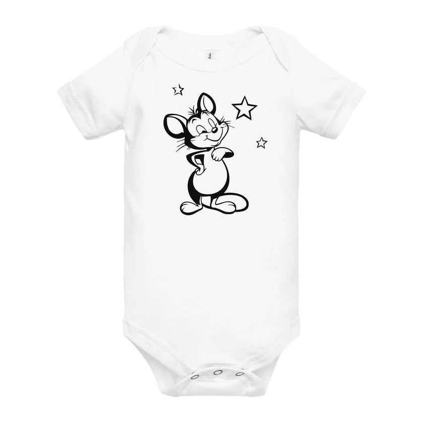 Cute Baby Onesie – Mickey Mouse Graphic Print - STYLISHOUR