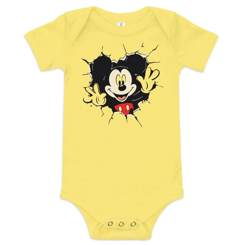 Adorable Mickey Mouse Baby Short Sleeve Onesie - STYLISHOUR