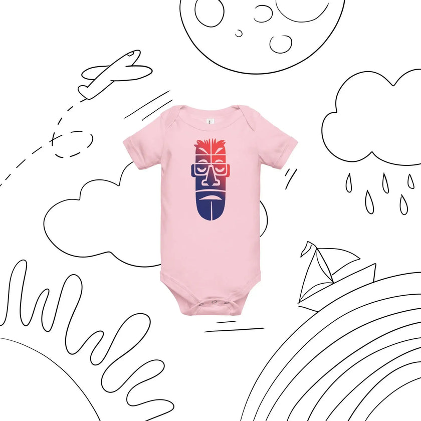 Funny Moai Face Baby One Piece Outfit - STYLISHOUR