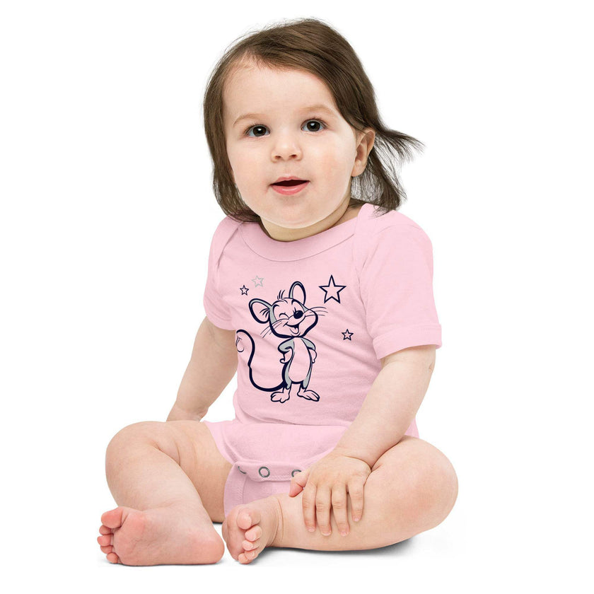 Cute Baby Onesie – Mickey Mouse Graphic Print - STYLISHOUR