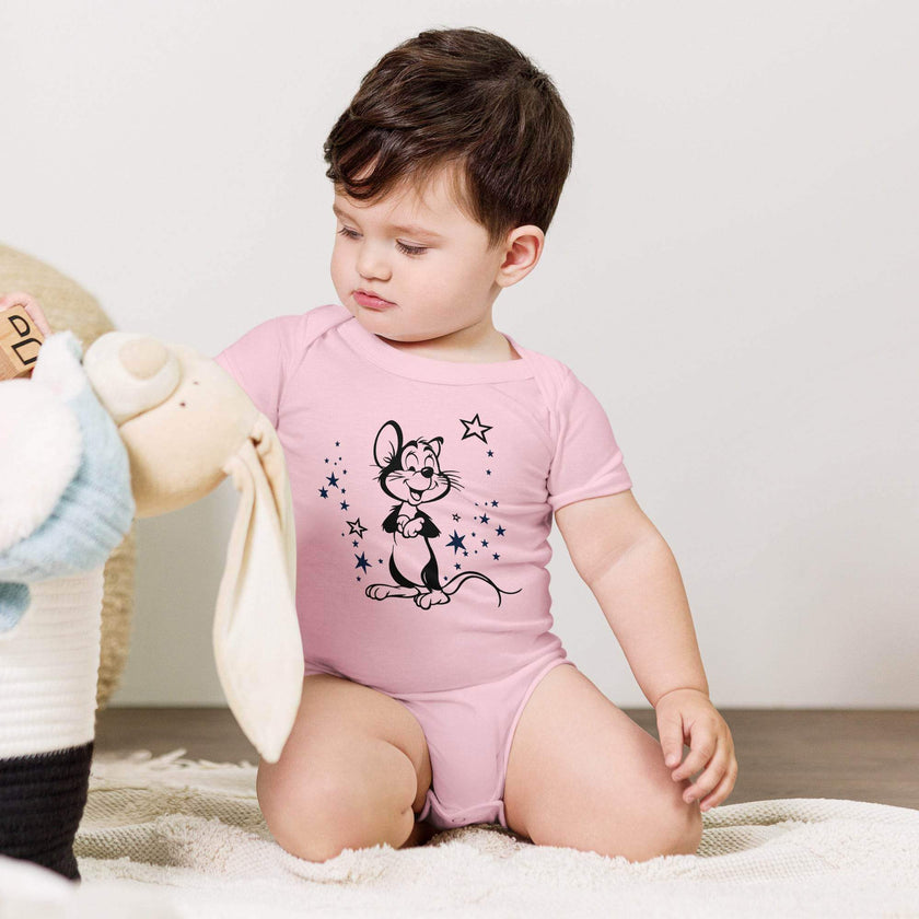 Baby Short Sleeve One Piece with Mickey Mouse Design - STYLISHOUR