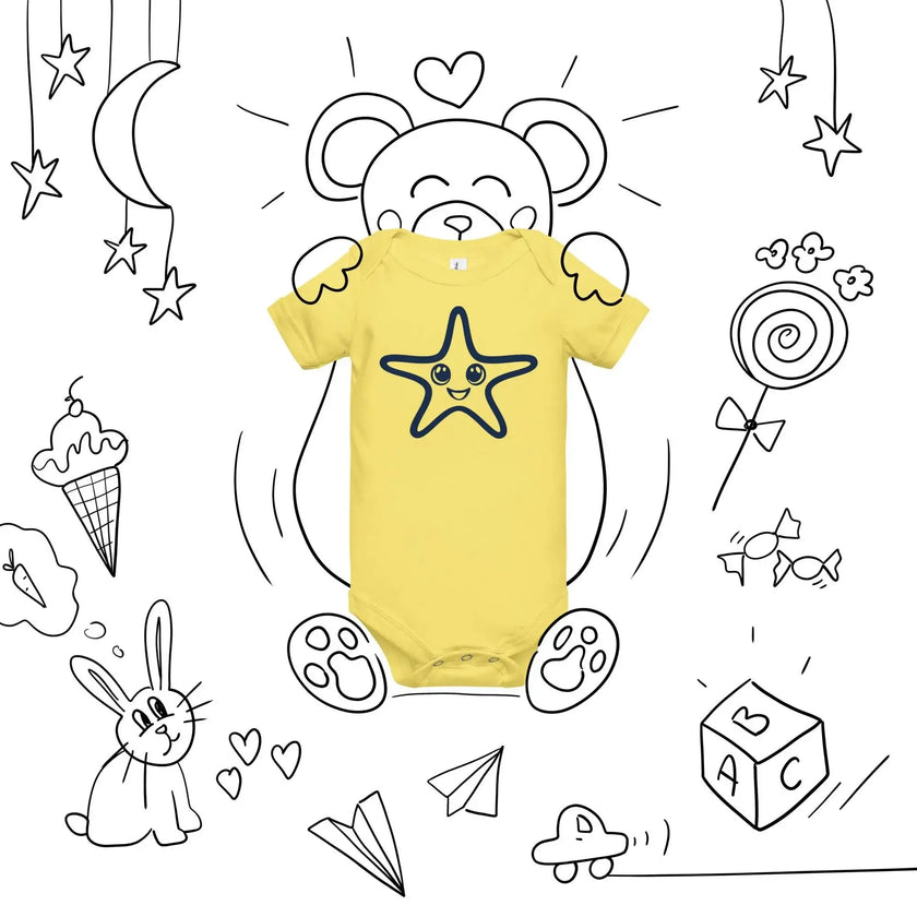 Starfish Love – Baby Short Sleeve One Piece - STYLISHOUR