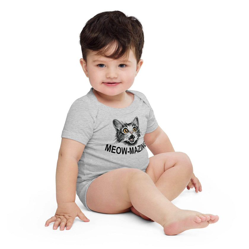 Cute Cat Meow-mazing baby one-piece outfit - STYLISHOUR