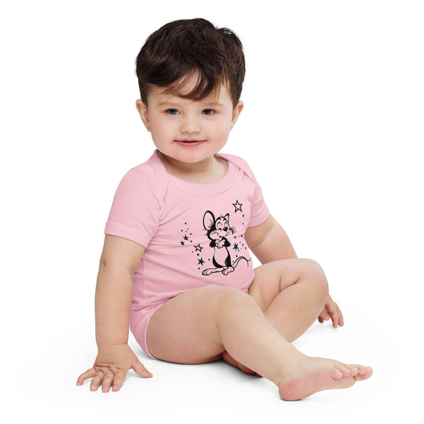 Baby Short Sleeve One Piece with Mickey Mouse Design - STYLISHOUR