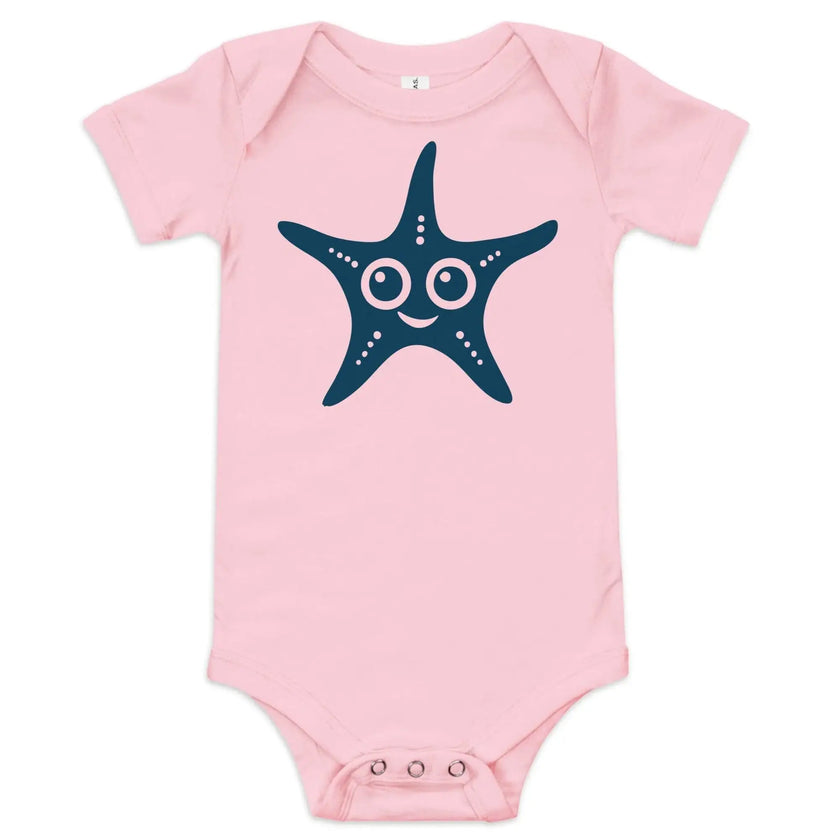 Happy Starfish Baby Bodysuit – Soft Short Sleeve - STYLISHOUR