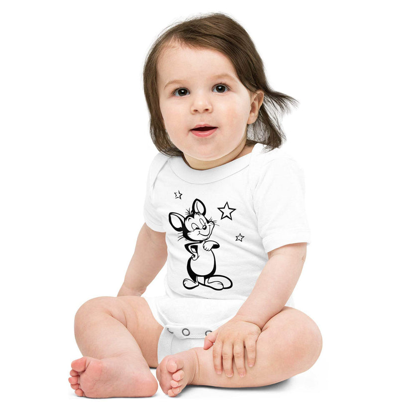 Cute Baby Onesie – Mickey Mouse Graphic Print - STYLISHOUR