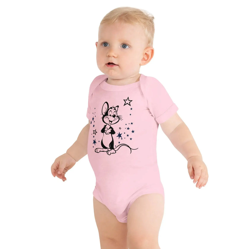 Baby Short Sleeve One Piece with Mickey Mouse Design - STYLISHOUR