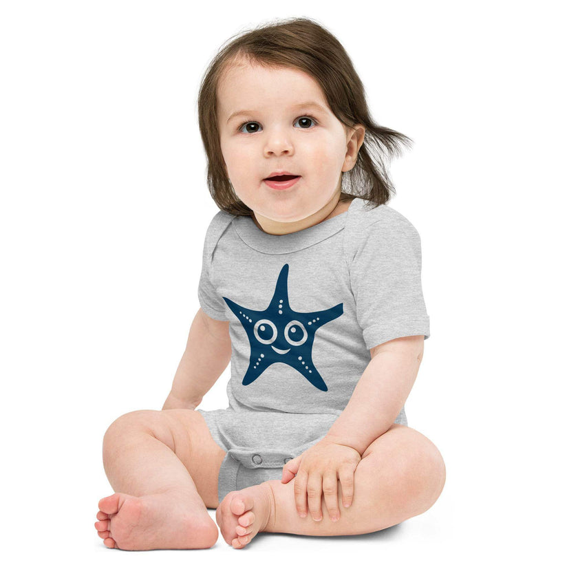 Happy Starfish Baby Bodysuit – Soft Short Sleeve - STYLISHOUR