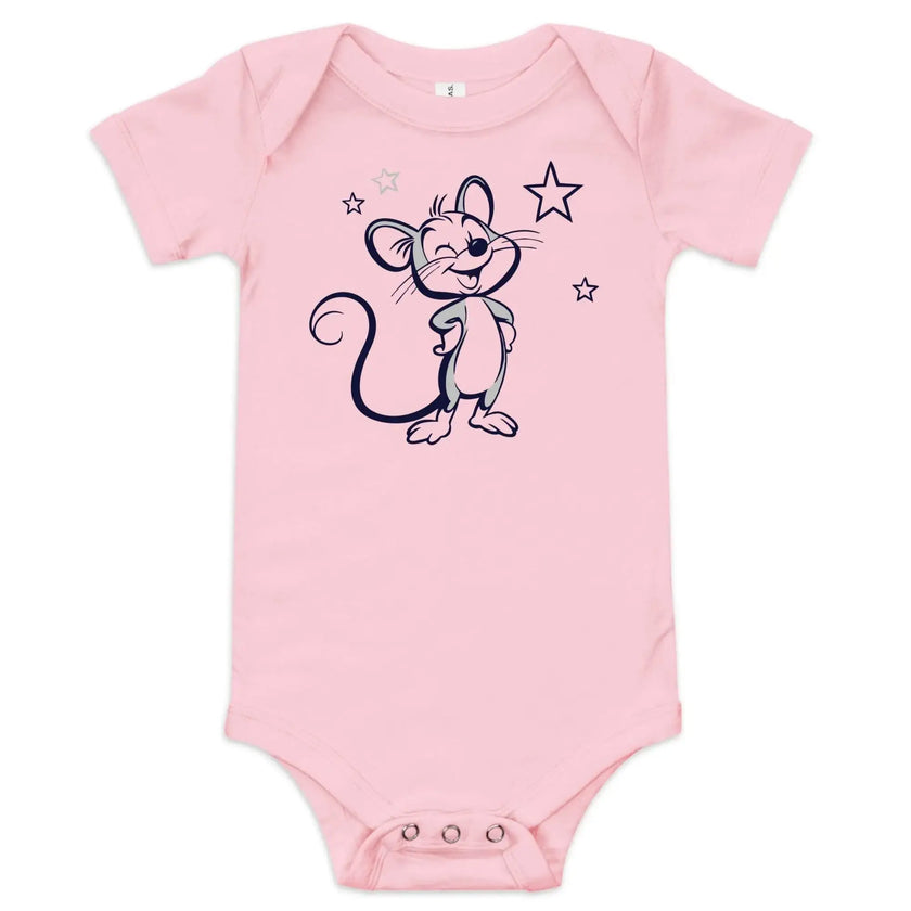 Cute Baby Onesie – Mickey Mouse Graphic Print - STYLISHOUR