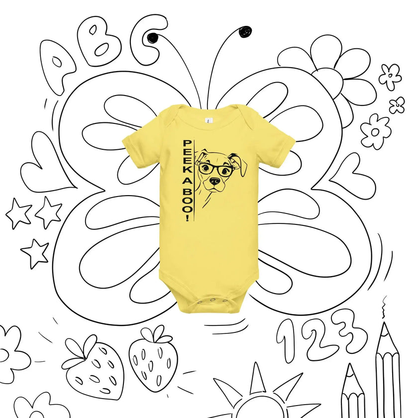 Peek-A-Boo dog baby short sleeve outfit - STYLISHOUR