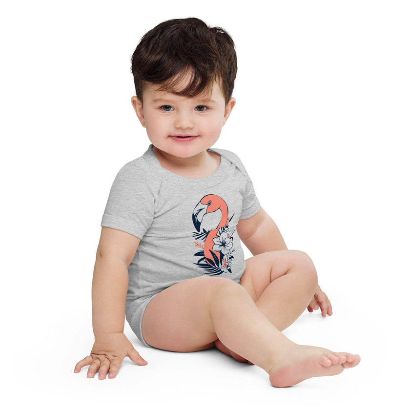Cute Flamingo Baby Bodysuit – Short Sleeve - STYLISHOUR