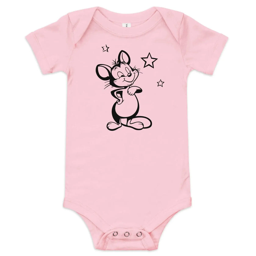 Cute Baby Onesie – Mickey Mouse Graphic Print - STYLISHOUR