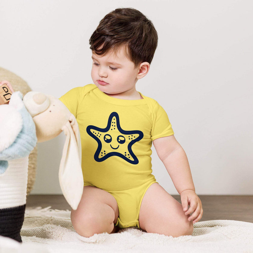 Adorable Baby One Piece with Starfish Print - STYLISHOUR