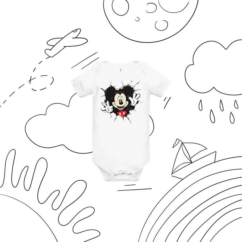 Adorable Mickey Mouse Baby Short Sleeve Onesie - STYLISHOUR