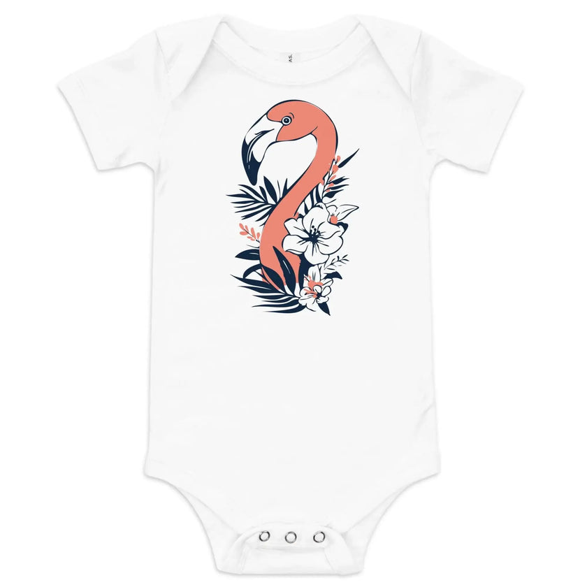 Cute Flamingo Baby Bodysuit – Short Sleeve - STYLISHOUR