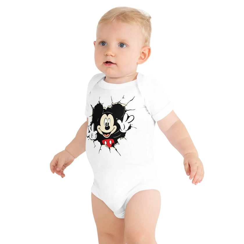Adorable Mickey Mouse Baby Short Sleeve Onesie - STYLISHOUR