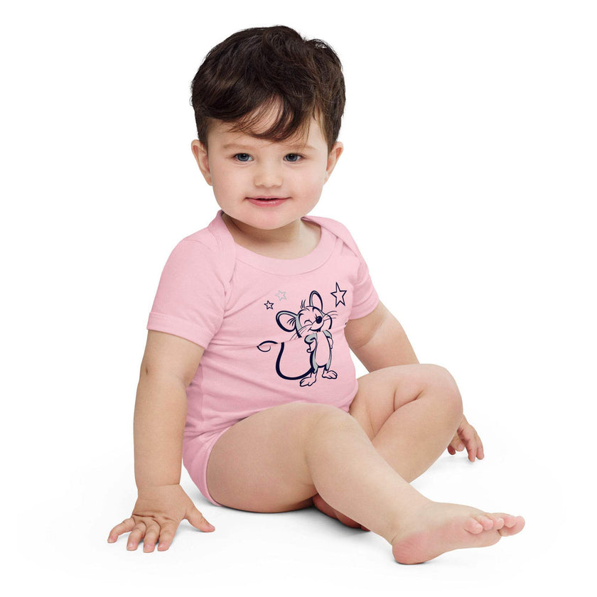Cute Baby Onesie – Mickey Mouse Graphic Print - STYLISHOUR
