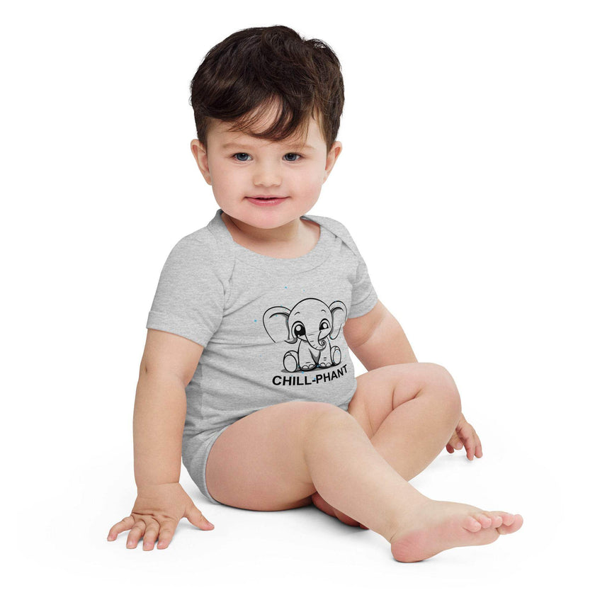 Cute Baby Onesie – Chill-Phant Graphic Print - STYLISHOUR