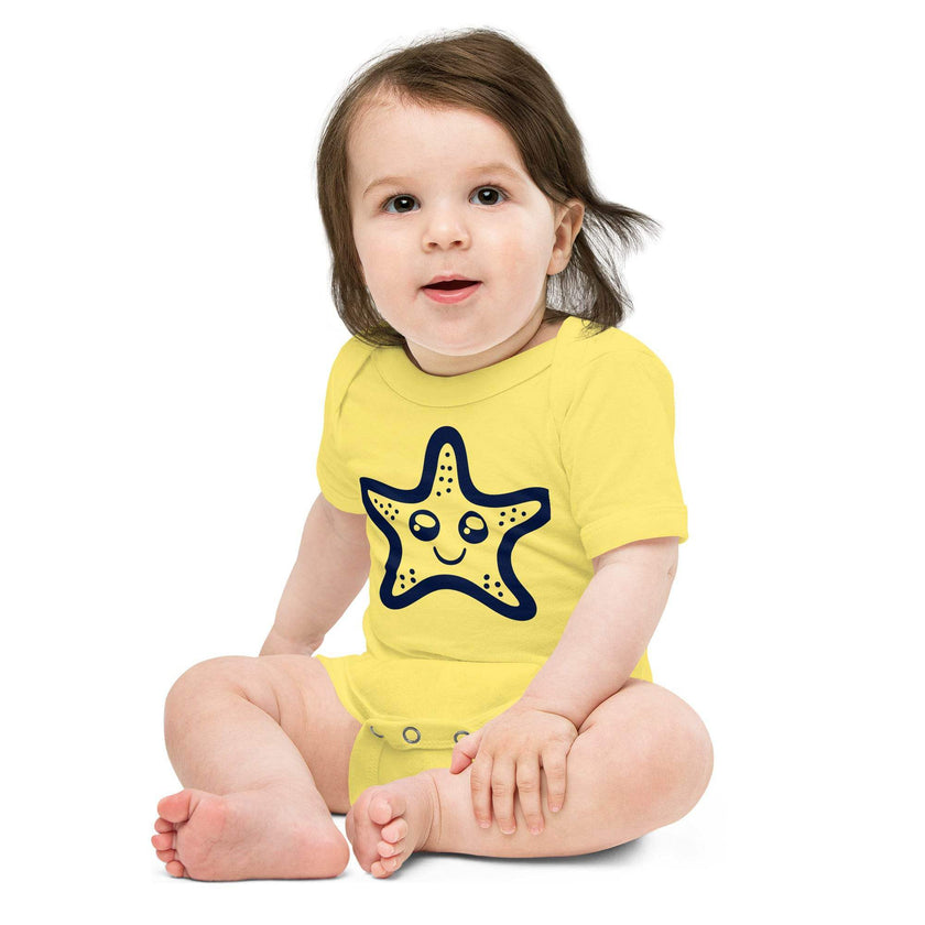 Adorable Baby One Piece with Starfish Print - STYLISHOUR