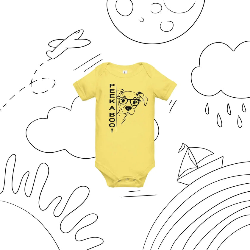 Peek-A-Boo dog baby short sleeve outfit - STYLISHOUR