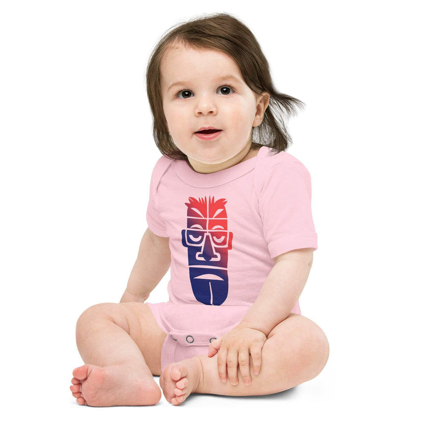 Funny Moai Face Baby One Piece Outfit - STYLISHOUR