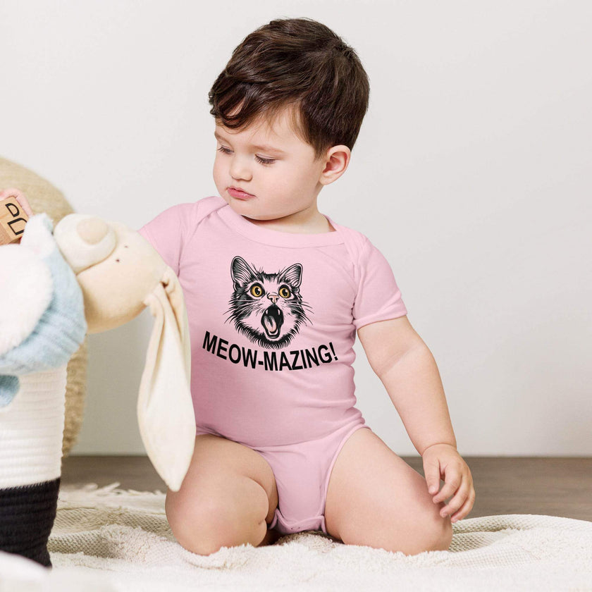 Cute Cat Meow-mazing baby one-piece outfit - STYLISHOUR