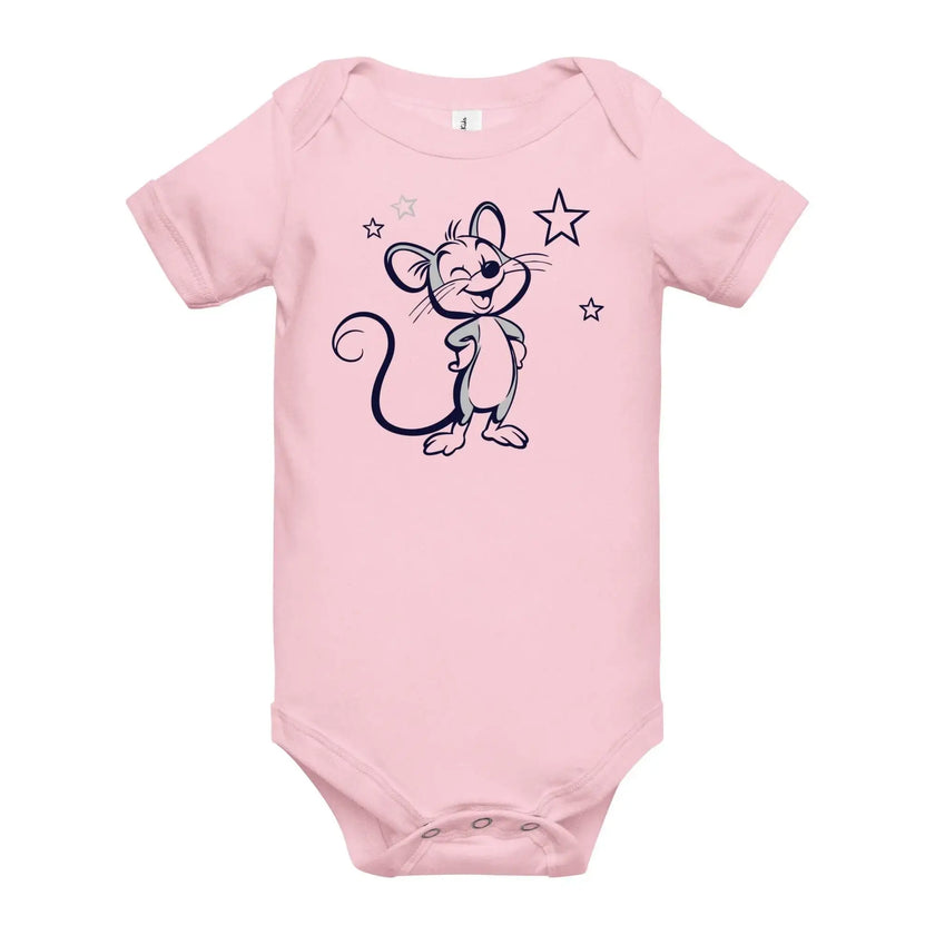 Cute Baby Onesie – Mickey Mouse Graphic Print - STYLISHOUR