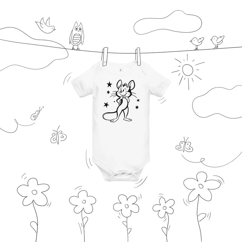 Baby Mickey Mouse Short Sleeve Onesie - STYLISHOUR