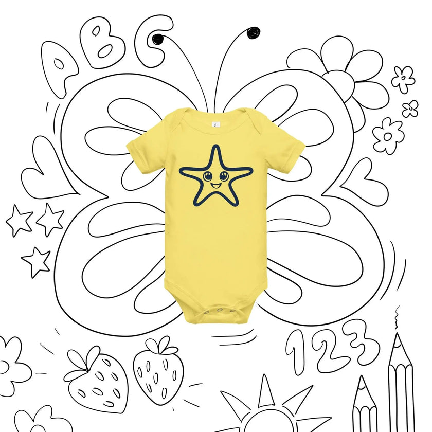 Starfish Love – Baby Short Sleeve One Piece - STYLISHOUR