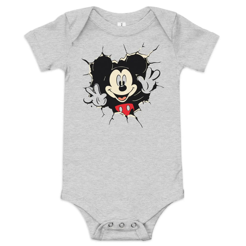 Adorable Mickey Mouse Baby Short Sleeve Onesie - STYLISHOUR