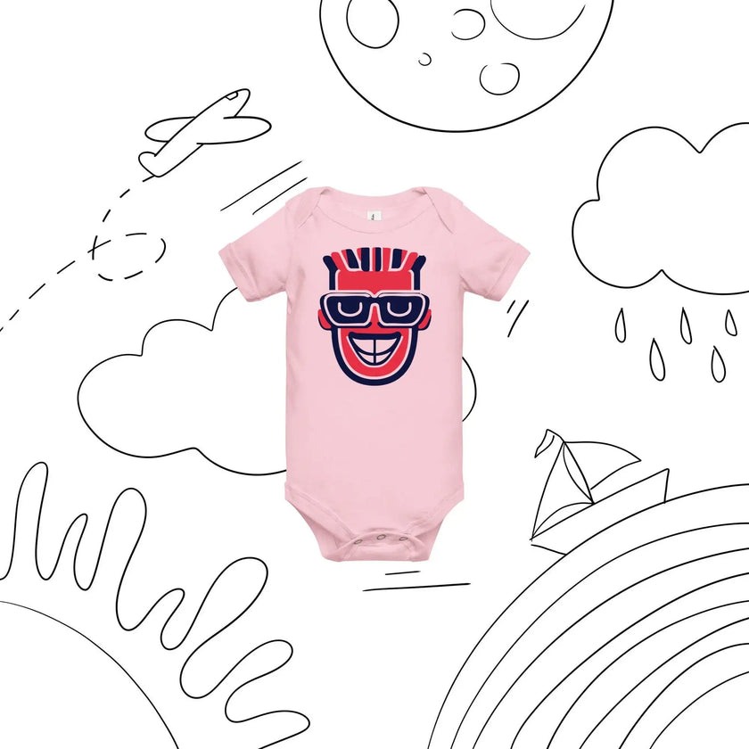 Cute Moai Print Baby Bodysuit – Short Sleeve - STYLISHOUR