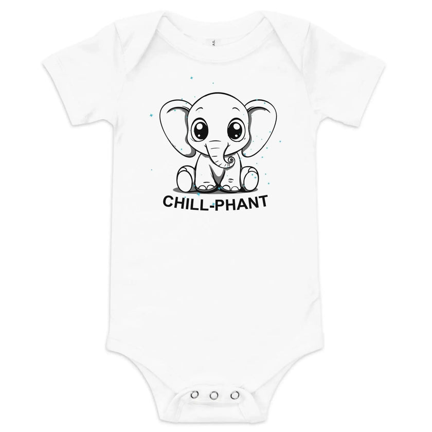 Cute Baby Onesie – Chill-Phant Graphic Print - STYLISHOUR