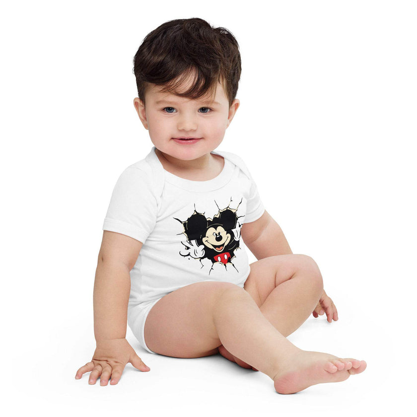 Adorable Mickey Mouse Baby Short Sleeve Onesie - STYLISHOUR