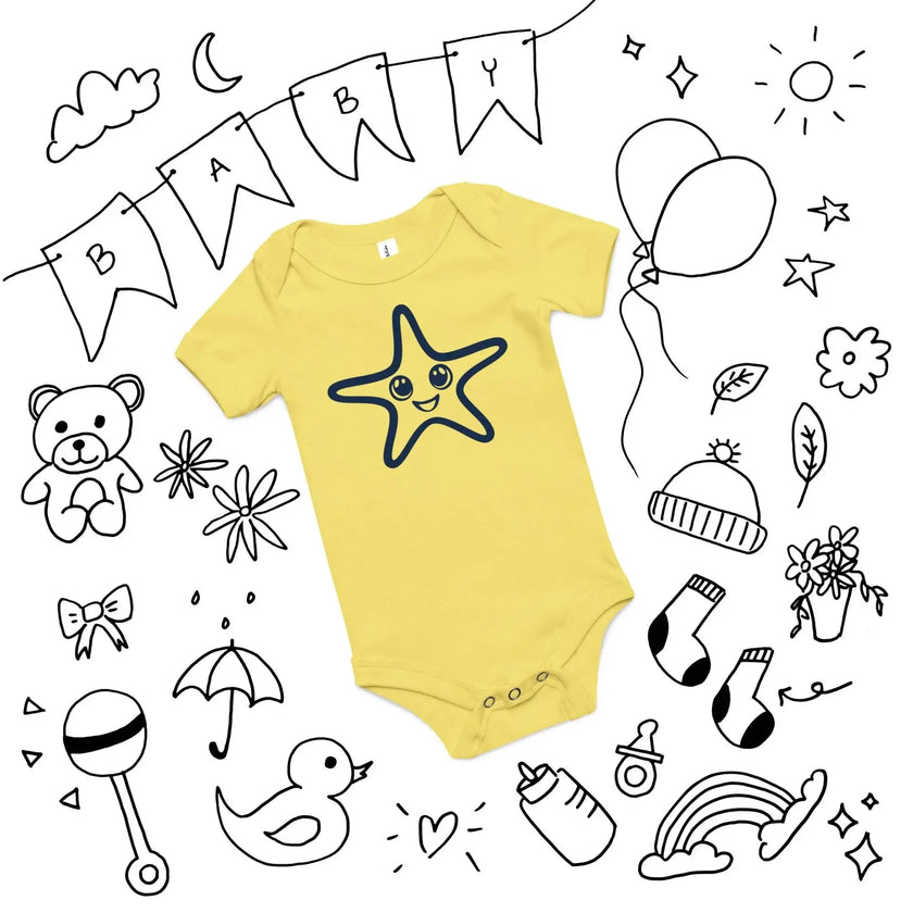 Starfish Love – Baby Short Sleeve One Piece - STYLISHOUR