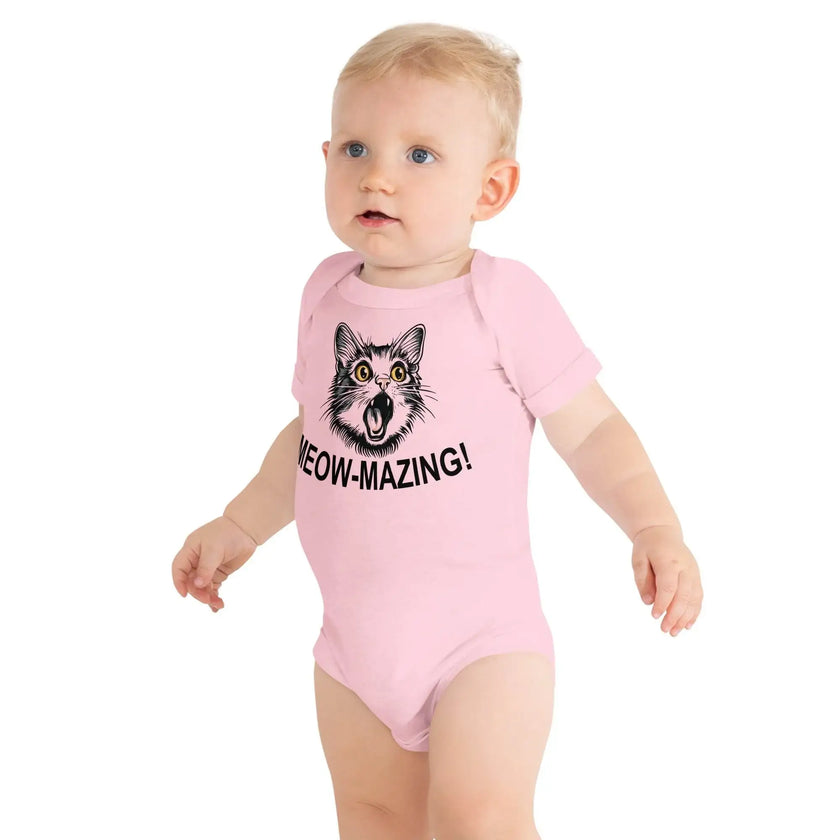 Cute Cat Meow-mazing baby one-piece outfit - STYLISHOUR