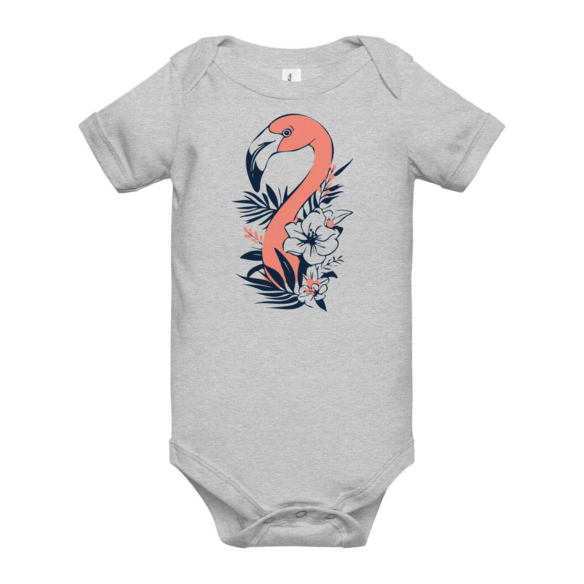 Cute Flamingo Baby Bodysuit – Short Sleeve - STYLISHOUR