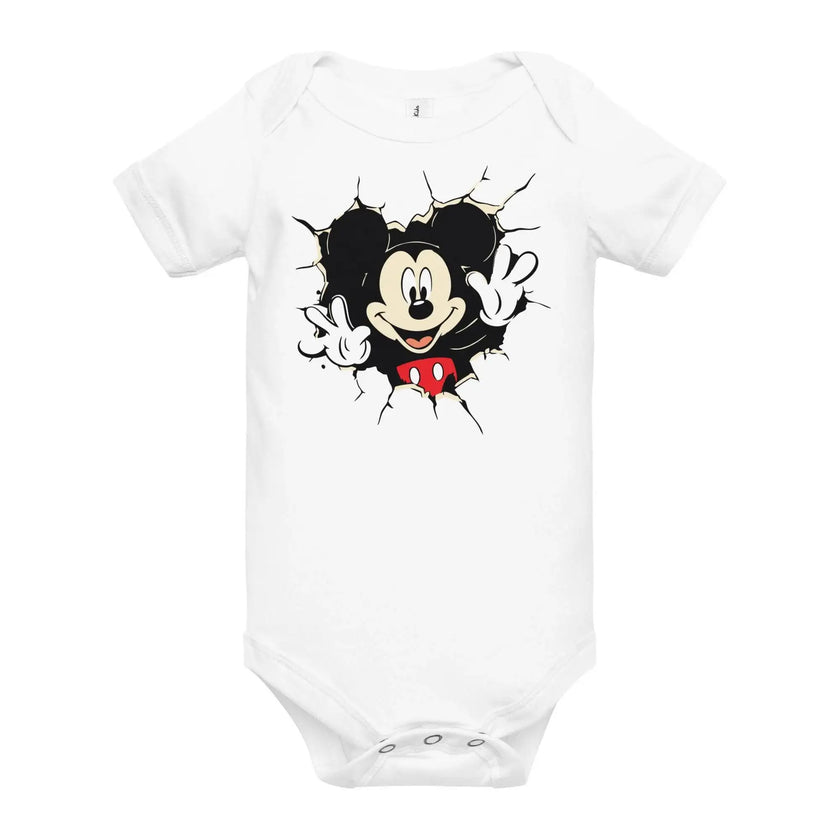 Adorable Mickey Mouse Baby Short Sleeve Onesie - STYLISHOUR