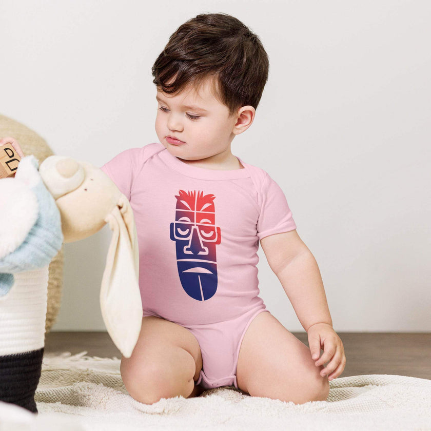 Funny Moai Face Baby One Piece Outfit - STYLISHOUR